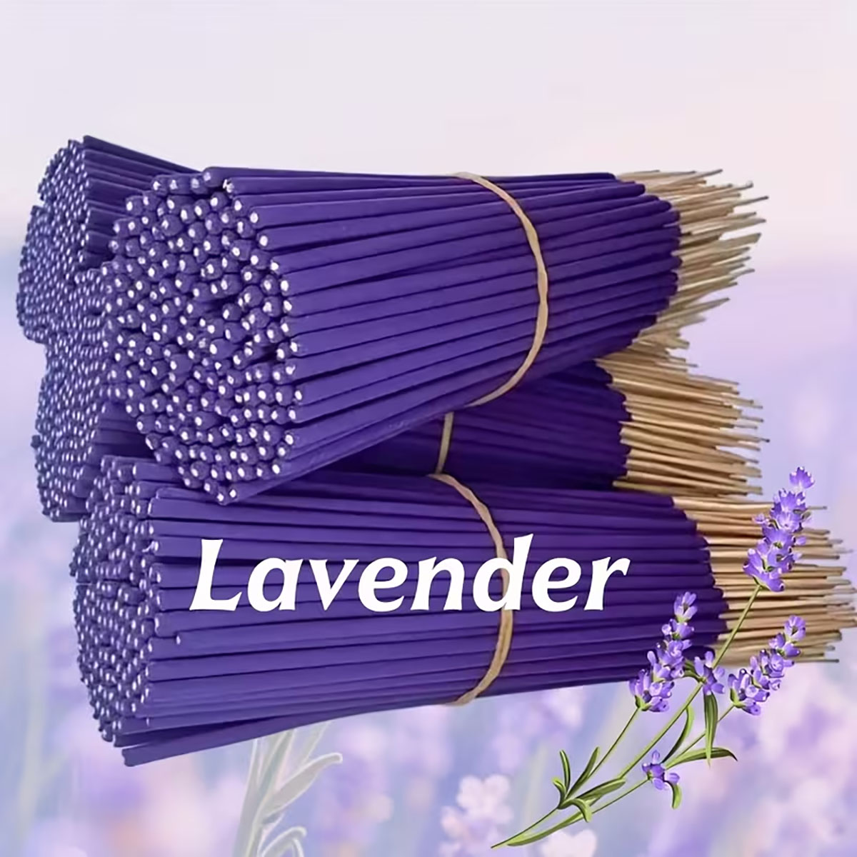 Yoga Fitness Room - Lavanta Premium Aromaterapi Tütsü Çubukları, 8'li