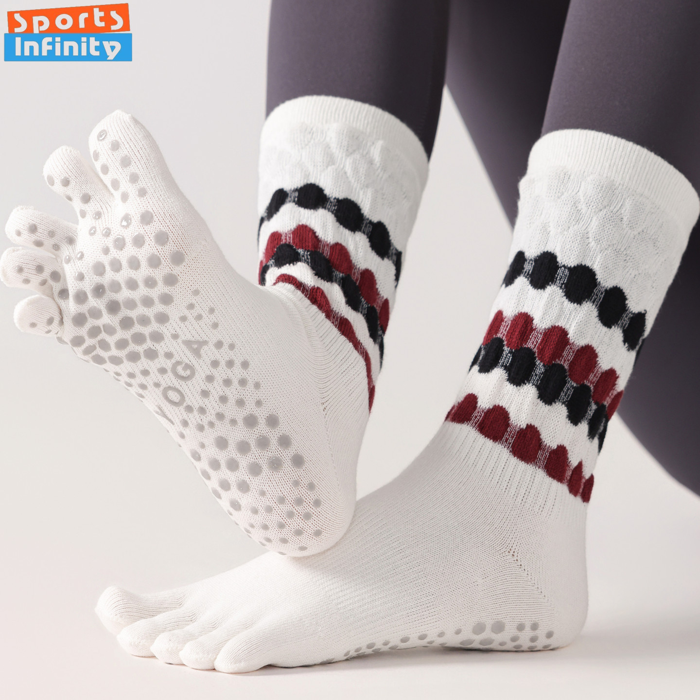 Fitness Yoga Pilates - Moda Beş Parmak Yoga Çorapları Kaymaz