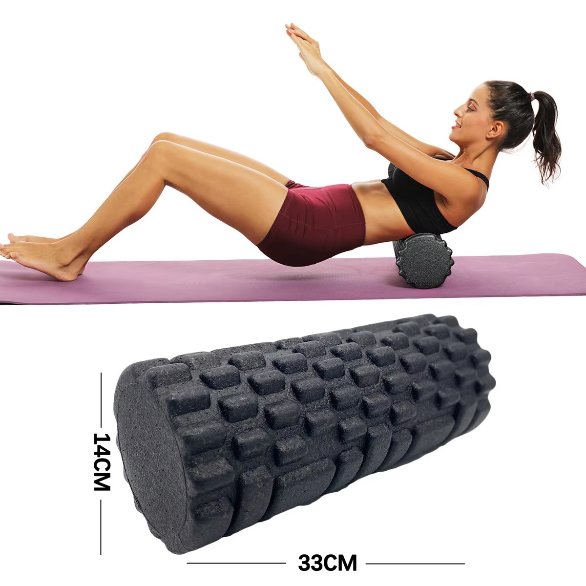 Yoga Fitness Body - 30/33cm Fitness köpük rulo Yoga masaj