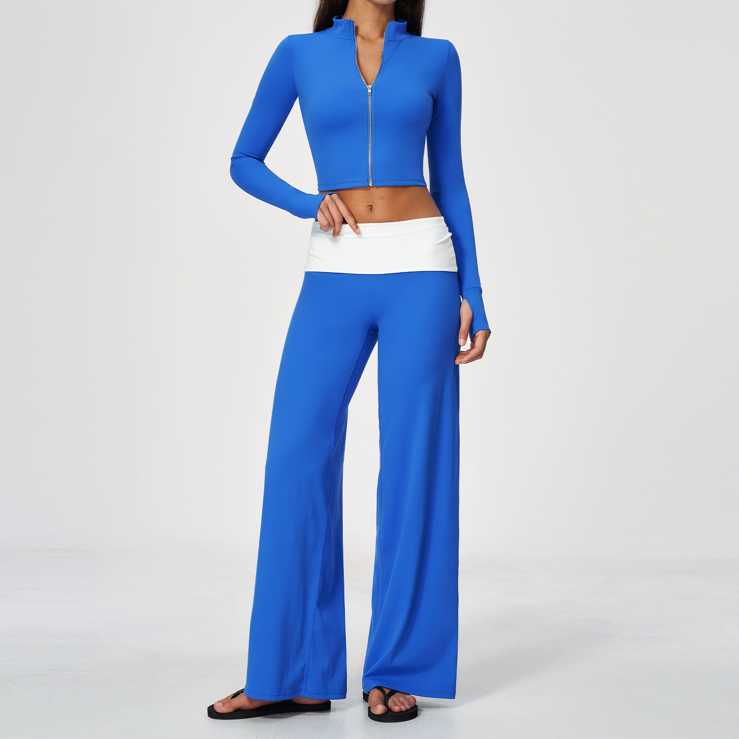 Fermuarlı Ceket Geniş Paça Pan - Yoga Fitness Jacket incelemesi ve fiyatı
