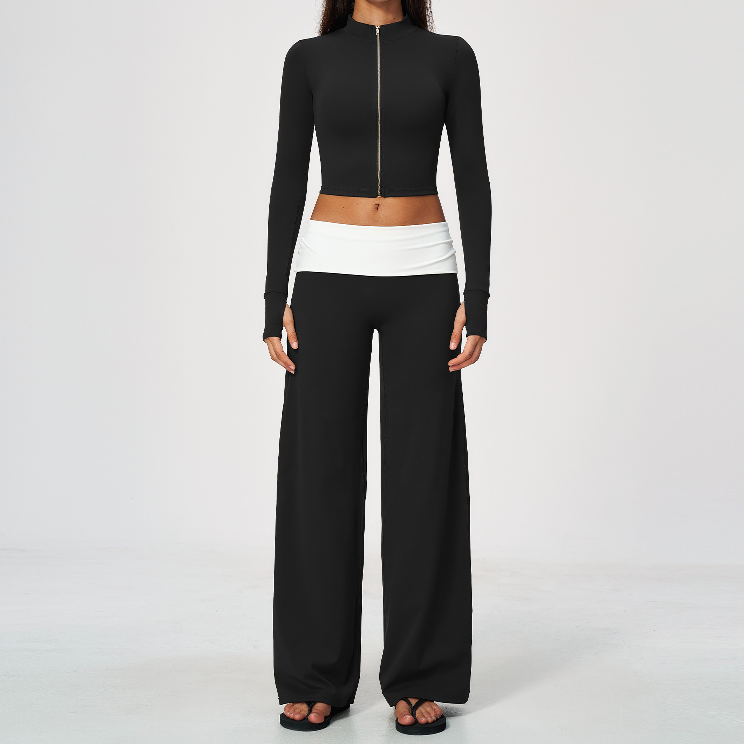 Fermuarlı Ceket Geniş Paça Pan - Yoga Fitness Jacket incelemesi ve fiyatı