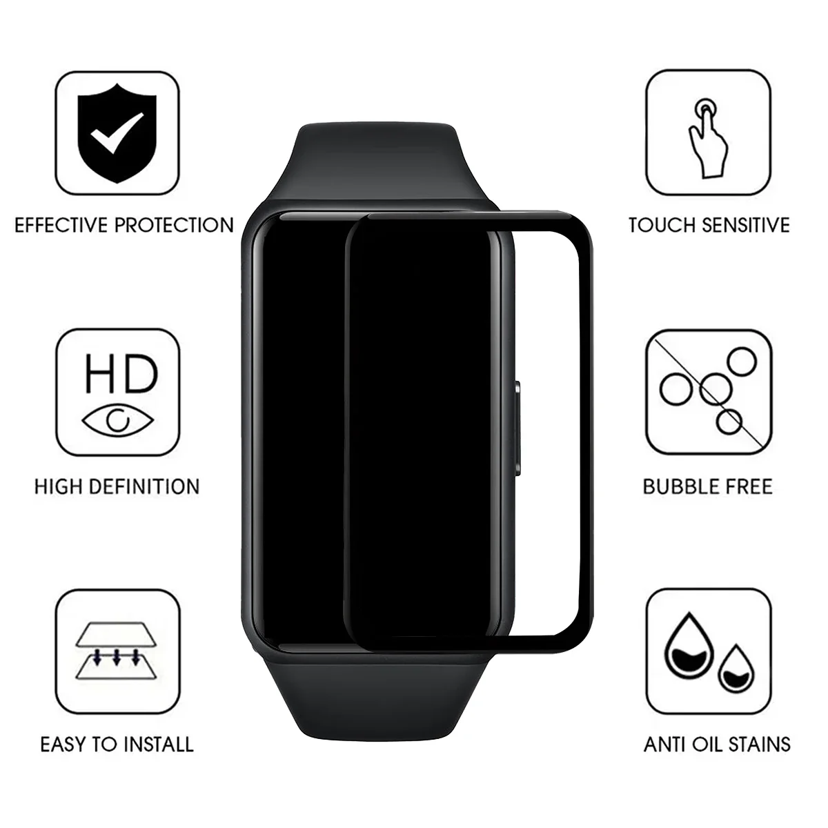 9D Kavisli Temperli Cam Huawei - Fitness Tracker Band incelemesi ve fiyatı