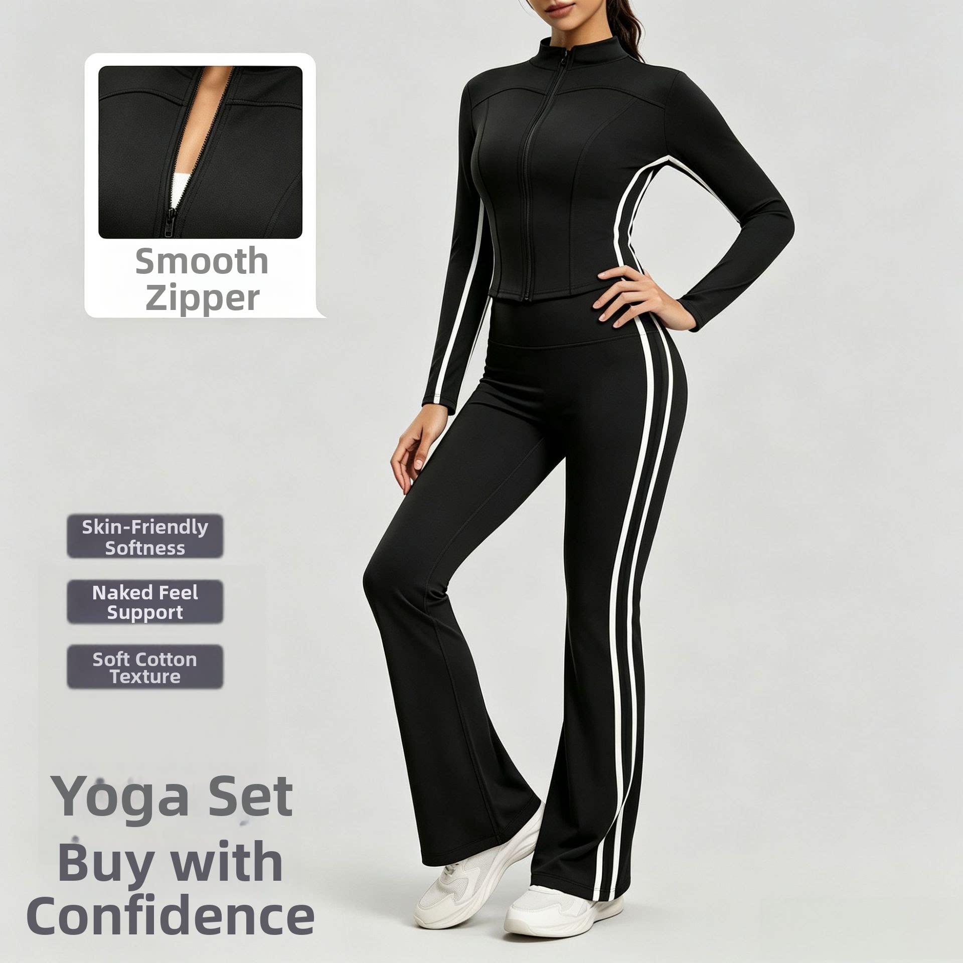 Kadın Çizgili Sonbahar Antrenm - Yoga Fitness Jacket incelemesi ve fiyatı