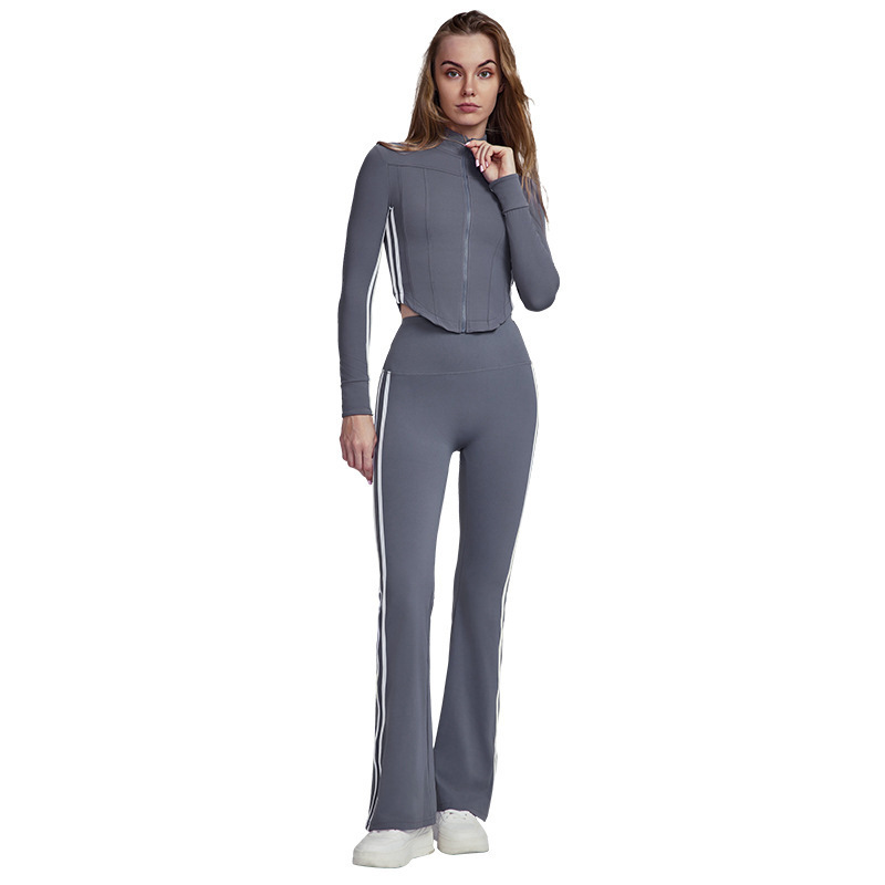 Kadın Çizgili Sonbahar Antrenm - Yoga Fitness Jacket incelemesi ve fiyatı