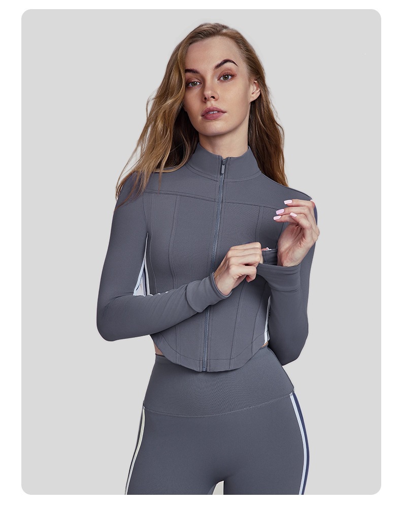 Kadın Çizgili Sonbahar Antrenm - Yoga Fitness Jacket incelemesi ve fiyatı